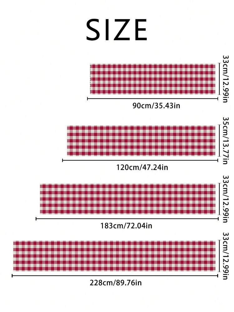 1 pieza Camino de mesa a cuadros, sencillo y versátil, adecuado para restaurante, cocina, fiesta al aire libre, rojo rosa - Rosa Fucsia - Añade 3