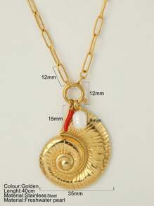 1 pièce Bijou personnalisé, collier de style océan avec pendentif à la mode en forme d'étoile de mer, de coquillage et de dauphin, collier à porter au quotidien