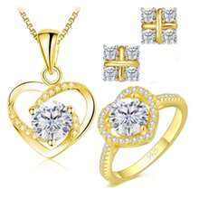 Moissanite Jewelry Four-Piece Set, Including Stud Earrings, Necklace, Ring. Made Of Pure 925 Material. Suitable For Daily Wear, Dating, Parties. Perfect For Valentine's Day And Mother's Day Gifts - 2.8CT - View 27