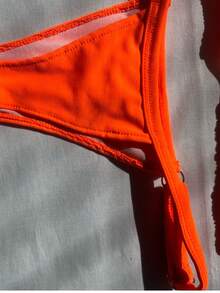 Triangle Bikini With Adjustable Thong, Bronze, Summer - Naranja Neón - Ver 3