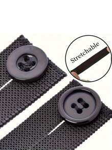 1/2/5 piezas Hebilla extensora para la cintura, extensión elástica ajustable para pantalones, botón elástico para pantalones de maternidad