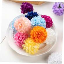5/10/50PCS Artificial Flowers Ball Chrysanthemum Heads Plastic Hydrangea Flowers Bouquet Outdoor Garden Mother's Day Gifts Birthday Party Decoration Wedding Flower Basket Bride Holding Flowers Home Decoration Dining Room Bedroom Windowsill Vase Decoration New Year Decoration Start Of School Season,Fall Decor,Autumn