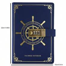 Diário Vintage com Cadeado, Caderno de Estudante, Diário Trancado para Mulheres e Homens Tamanho A5, Diário Trancado para Adultos, Diário de Viagem para Escrever