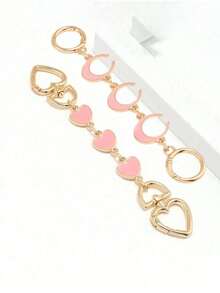 1pc/2pcs Heart & Moon White Chain Extension, 6.3 Inch & 6.5 Inch, Wallet Accessories Handbag Strap Extension Chain, For Handbag, Purse, Pouch, Y2K Accessories, Bag Strap Extender, Replacement Chain For Handbag, Crossbody, Shoulder Bag - Multicolor - View 19