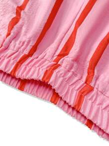 Pantalones largos de poliéster a rayas con bolsillos y cordón falso, adecuados para usar a diario, vacaciones, noches, citas, cumpleaños, fiestas, escuela, viajes, conciertos de música country, deportes y fitness en primavera/verano