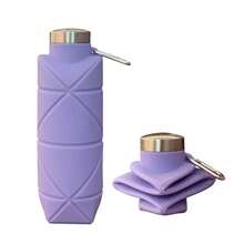 1 Piece Of 700ML Large Capacity Foldable Water Bottle, Outdoor Creative Silicone Portable Kettle, Sports Water Bottle, Diamond Shaped Folding Water Bottle, Suitable For Traveling, Sports, Picnicking, And School Use - Multicolor - View 15