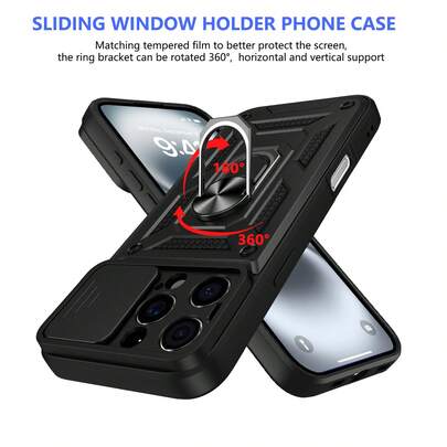 军工防摔全新军用级手机壳，带隐藏支架，防震，兼容 Apple 11/12/13/14/15/16 Pro Max、Galaxy S22/23/24/S25+ 和 A04/A05/A14/A15/A24/A25/A34/A54/A56/A36/A26 防水防刮