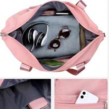 Bolsa de gimnasio/bolso de lona plegable de gran capacidad, bolsa de viaje expandible con funda para trolley
