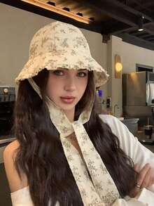 Ditsy Floral Sunscreen Summer Bucket Hat - Bucket Hat - View 9