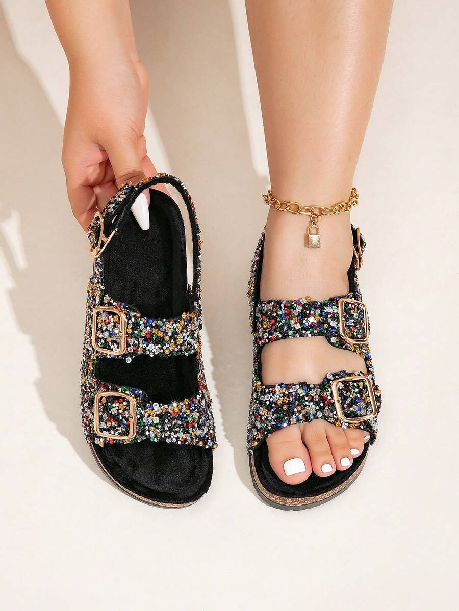 roulvxiang Women Flat Sandals