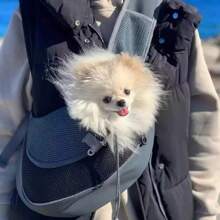 Portable Pet Front Bag Dog Backpack Mesh Breathable Pet Shoulder Bag Outgdoor Travel Pet Puppy Carrier Sling Handbag
