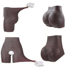 1 pezzo di Mutande modellanti in silicone con imbottitura per il sedere, di colore nero africano, ad alta elasticità e indossabili, per esaltare le curve del corpo e la sicurezza di sé.