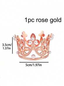 1/6pcs Mini Crown Cake Topper, Mini Crown For Flower Arrangements Bouquets, Small Tiara Crown Birthday Cupcake Topper For Birthday Wedding Party Favors,Christmas