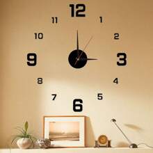 Reloj de pared digital creativo 3D sin marco DIY colgado en la pared con pegatinas, reloj mudo para decoración de pared del hogar, sala de estar, oficina