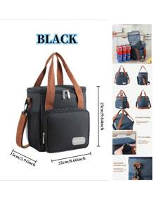 Gran bolsa aislada para el almuerzo, bolsa aislada portátil de gran capacidad, caja aislada portátil forrada para el almuerzo de la universidad, bolsa aislada para el almuerzo, esencial de viaje, picnic, al aire libre, escuela, trabajo, camping, oficina para niñas, niños, estudiantes, suministros escolares, artículos esenciales para la universidad, caja de almuerzo de vacaciones, bolsas de verano para comida al aire libre, bolsas de picnic y camping, regreso a la escuela