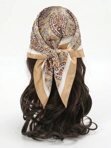 1pc Bandana Paisley Print Headband Scarf, Suitable For Daily Use For Dress - Multicolor - View 2