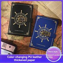 Diário Vintage com Cadeado, Caderno de Estudante, Diário Trancado para Mulheres e Homens Tamanho A5, Diário Trancado para Adultos, Diário de Viagem para Escrever