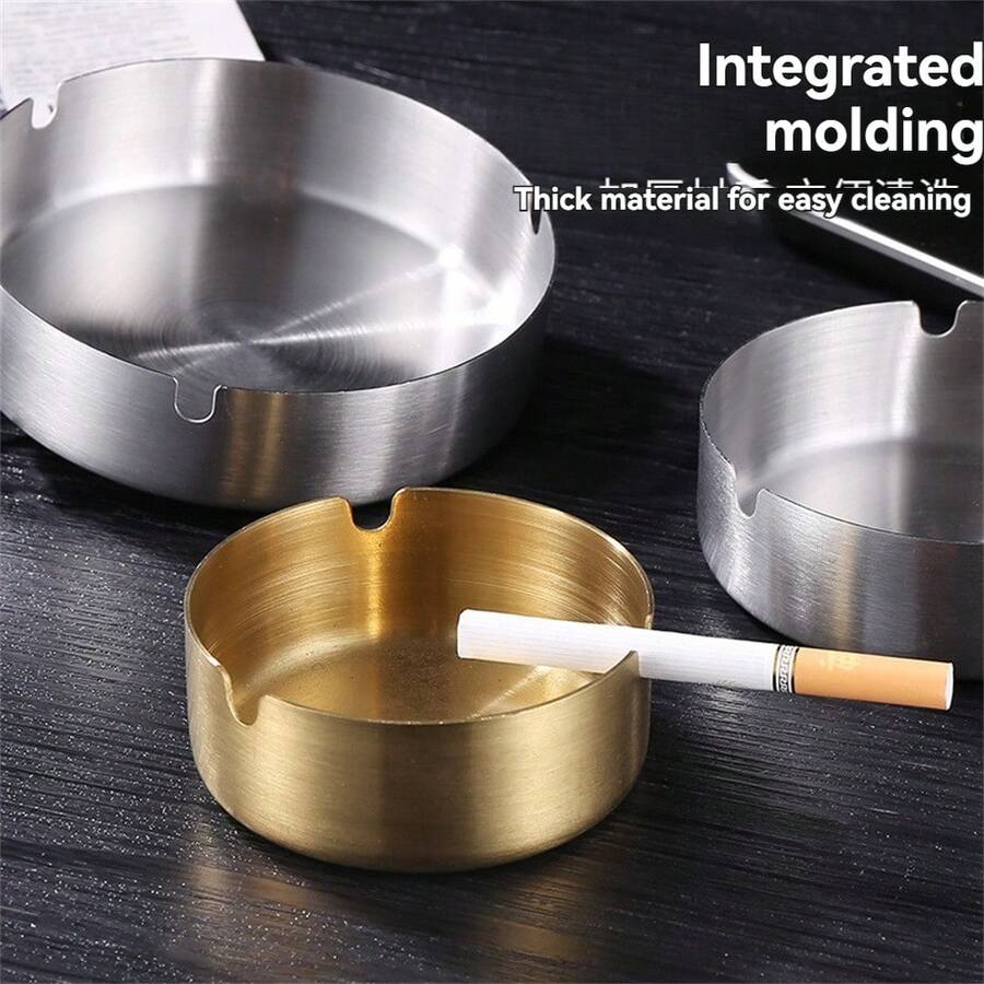 1 Peça Cinzeiro de Aço Inoxidável, Hotel Lar, Sala de Estar Dourada, Anticorrosivo Reforçado, Cinzeiro Nicho, Bar, Restaurante