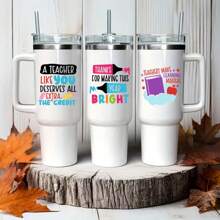 School Thank You Teacher Quotes Theme UV DTF Transfer Paper For DIY Coffee Mugs 9pcs - Bright, Waterproof, Self-Adhesive Transfer Paper With Teacher Text, Perfect For Teacher's Day Gifts