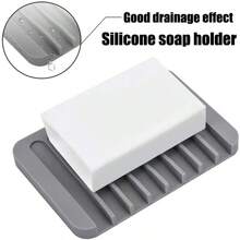 Self-Draining Soap Dish, Bathroom Waterfall Drain Rack, Soap Holder - Extends Soap Life, Keeps Soap Bar Clean, Easy To Clean, Bathroom Accessories Back To School