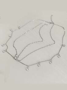 1 pezzo Copricapo boemo di lusso per spose, accessorio per capelli con catena sulla fronte di moda per matrimoni