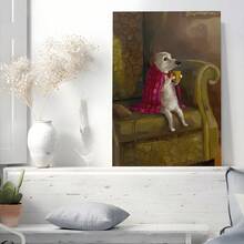 1 Pc Framed Alison Friend-Ernest Had Been On His Walk-Pet Oil Painting Wall Art Textured Canvas Poster Painting Wall Decor For Bedroom Living Room, Ready To Hang - Màu Hồng baby - Xem 2