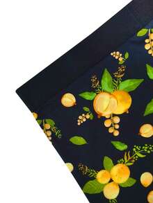 1pc New Fashionable Series Men Underwear, Fruit & Vegetable Graphic, Casual, Interesting, Cute, Polyester High Elastic Waistband Comfortable Midrise Men Boxer Briefs, Suitable For Spring, Summer, Autumn, Winter