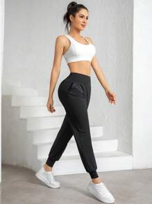 Women'S High Waist Ice Silk Joggers Pants Non Tight Sports Casual Pants Lightweight Athletic Pants For Workout, Yoga, Running Tights