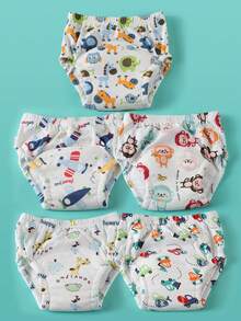 3/5 pezzi Pannolini lavabili riutilizzabili per l addestramento al vasino per neonati, mutandine assorbenti per l addestramento al vasino per bambini, pannolini di stoffa per bambini piccoli, mutandine di apprendimento per il vasino, adatti per l addestramento al vasino, combinazioni multiple, lista essenziale per neonati