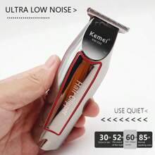 Kemei KEMEI KM-032 Ensemble de tondeuse à cheveux électrique professionnelle, rasoir électrique pour hommes à charge rapide USB, tondeuse sans fil, outils de coupe de cheveux polyvalents, équipement de soins personnels pour la maison