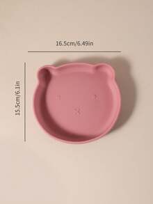 1pc Personalized Name Silicone Suction Bear Plate, Baby Infant Toddler Tableware, Kid Nursery Home Feeding Dish - Multicolor - View 2