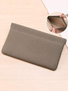 Carteira Longa de Couro Legítimo de Gado com Fechamento Automático, Conveniência e Grande Capacidade em 1 Peça, Adequado para Passaporte, Carteira de Motorista, Capa de ID, Armazenamento de Fones de Ouvido e Cabo de Dados, Bolsa de Armazenamento de Dinheiro, Nécessaire