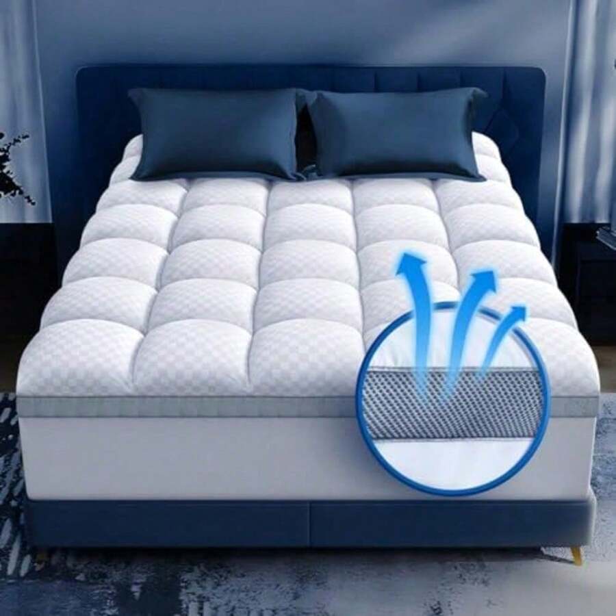 Mattress Pads - Navy Blue - View 1