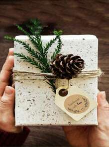 500pcs Mini Brown Kraft Round Label Stickers, DIY Stickers, Holiday Decorations, Seal Stickers For Gifts And Packaging, Plain Spiral Sketchbook, Simple And Portable Sketch Pads