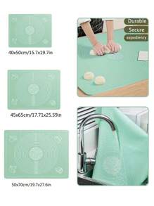 1pc Thickened Silicone Kneading Mat, Kitchen Dough Rolling Mat For Dumpling, Bun, Bread Baking And Pastry Making