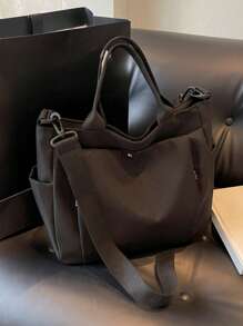 Casual Style Plain With Adjustable Strap Large Capacity Shoulder Tote Bag,Cross Body Bag Everyday Bag, Etc. Perfect For Daily Use - Suitable For Traveling, Work Or Shopping,University, College Classroom , Commute,School, Etc. For Women, Rookies & White-Collar Workers,Girl, College Students,Young Girl, Tote Bags For Women, College Essentials