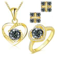 Moissanite Jewelry Four-Piece Set, Including Stud Earrings, Necklace, Ring. Made Of Pure 925 Material. Suitable For Daily Wear, Dating, Parties. Perfect For Valentine's Day And Mother's Day Gifts - 2.8CT - View 17