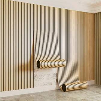 1 Roll Premium 3D Vintage Wood Grain Lattice Self-Adhesive Wallpaper, Removable Vinyl DIY Ceiling And Wall Projects, Thick Peelable Waterproof Washable Wall Sticker For Bedroom, Bathroom, Living Room, Kitchen