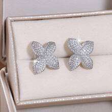 1 对优雅奢华女士耳环，适合宴会、婚礼和派对佩戴 - T41204-EH - 查看 3