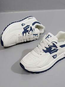 A Pair Of Women's Shoes Korean Version Of The Thick-Soled Outdoor Casual Chunky Sneakers 2025 Summer New Street Photography Student Running Sneakers Increase Height Casual - Blue - View 5