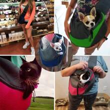 Portable Pet Front Bag Dog Backpack Mesh Breathable Pet Shoulder Bag Outgdoor Travel Pet Puppy Carrier Sling Handbag