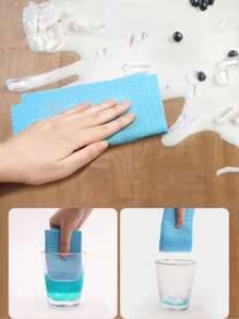 Reusable Towels Rags Non-Scratch Ultra-Absorbent Cellulose Sponge Cloths, Multipurpose Reusable Cleaning Wipes For Kitchen, Car, Windows & Dishes, Quick-Drying Dishcloths Hand Towel Auto