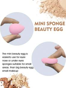 46pcs Makeup Brush & Sponge Set, Includes 25pcs Soft Makeup Brushes, Eyeshadow Brush, Eyebrow Brush, Dual-Purpose Makeup Brushes - Pink - View 8