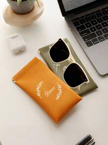 Personalizowana torba do przechowywania okularów, spersonalizowane pudełko do przechowywania okularów przeciwsłonecznych z napisem "wieniec", etui na okulary z automatycznym zapięciem, sprężynowy woreczek do przechowywania okularów, skórzane pudełko do przechowywania okularów, prezent dla przyjaciółek i przyjaciółek, kolorowe, urocze, urocze, zabawne, kawaii, Y2K, stylowe, unisex, codzienne, niestandardowe, spersonalizowane, niepowtarzalne, spersonalizowane, idealne prezenty dla niego, idealne prezenty dla niej, dla niej, chłopaka, dziewczyny, rodziny, przyjaciół, dodatki odzieżowe, na Halloween