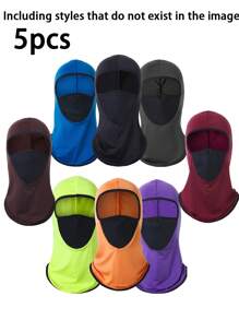 5 Pcs/Set Outdoor Camouflage Versatile Headband Neck Gaiter Face Mask Cover Wind-Proof Sunscreen Motorcycle Neck Warmer