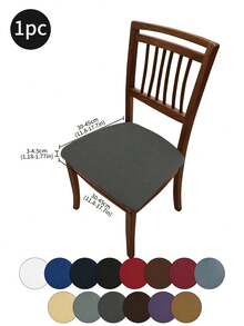 1 cái/4 cái/6 cái Vỏ bọc ghế đàn hồi cao màu trơn, Vỏ bọc ghế bảo vệ có thể giặt được Thích hợp cho nhà hàng, khách sạn, vỏ bọc ghế chống bụi tại nhà - Màu xám đen - Xem 9