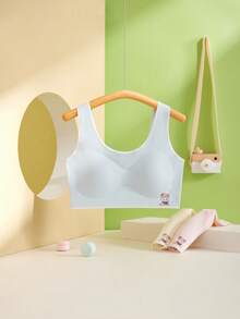 5-Pack Multi-Color Teen Girls' Bras Junior High & High School Student Camisole Casual Sports Anti-Exposure Tank Top Cool & Breathable Summer Student Exclusive