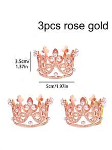 1/6pcs Mini Crown Cake Topper, Mini Crown For Flower Arrangements Bouquets, Small Tiara Crown Birthday Cupcake Topper For Birthday Wedding Party Favors,Christmas