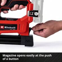 Einhell TE-CN 18 Li Power X-Change 18V Cordless Nail Gun |2-In-1 Brad Nailer & Stapler, 20 Shots Per Minute, Includes 300 Nails And 300 Staples | Solo Gun - Battery And Charger Not Included - Red - View 8