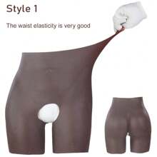 1 pezzo di Mutande modellanti in silicone con imbottitura per il sedere, di colore nero africano, ad alta elasticità e indossabili, per esaltare le curve del corpo e la sicurezza di sé.